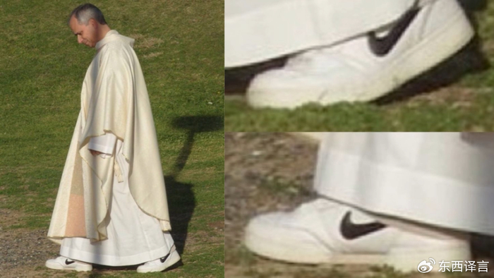 教皇脚踩复古耐克球鞋！70岁利奥十四世化身“时尚偶像”，引热议|nike|梵蒂冈|服饰|设计师|乔丹_新浪新闻